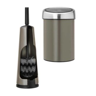 סט לשירותים פלטינום עם פח נתלה Brabantia: פח טאץ נתלה 3 ליטר - B102