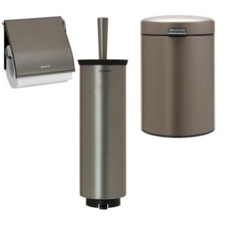 סט לשירותים, נתלה פלטינום Brabantia: פח נתלה 3 ליטר NewIcon - B161