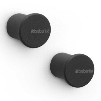 זוג מתלי כפתור למגבות, אפור כהה מינרלי MindSet ברבנטיה